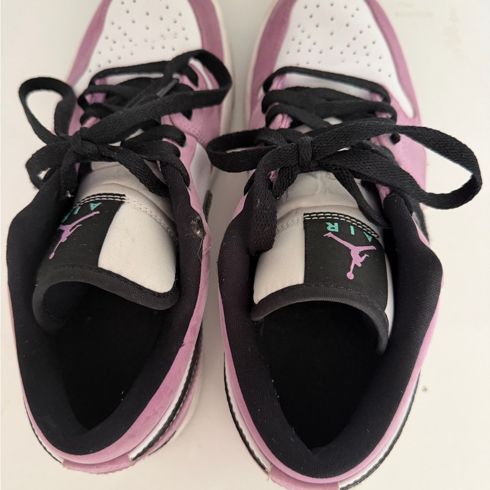 Nike Women's Jordan Air Sneakers - Pink and White-Lightly used - Picture 4 of 4